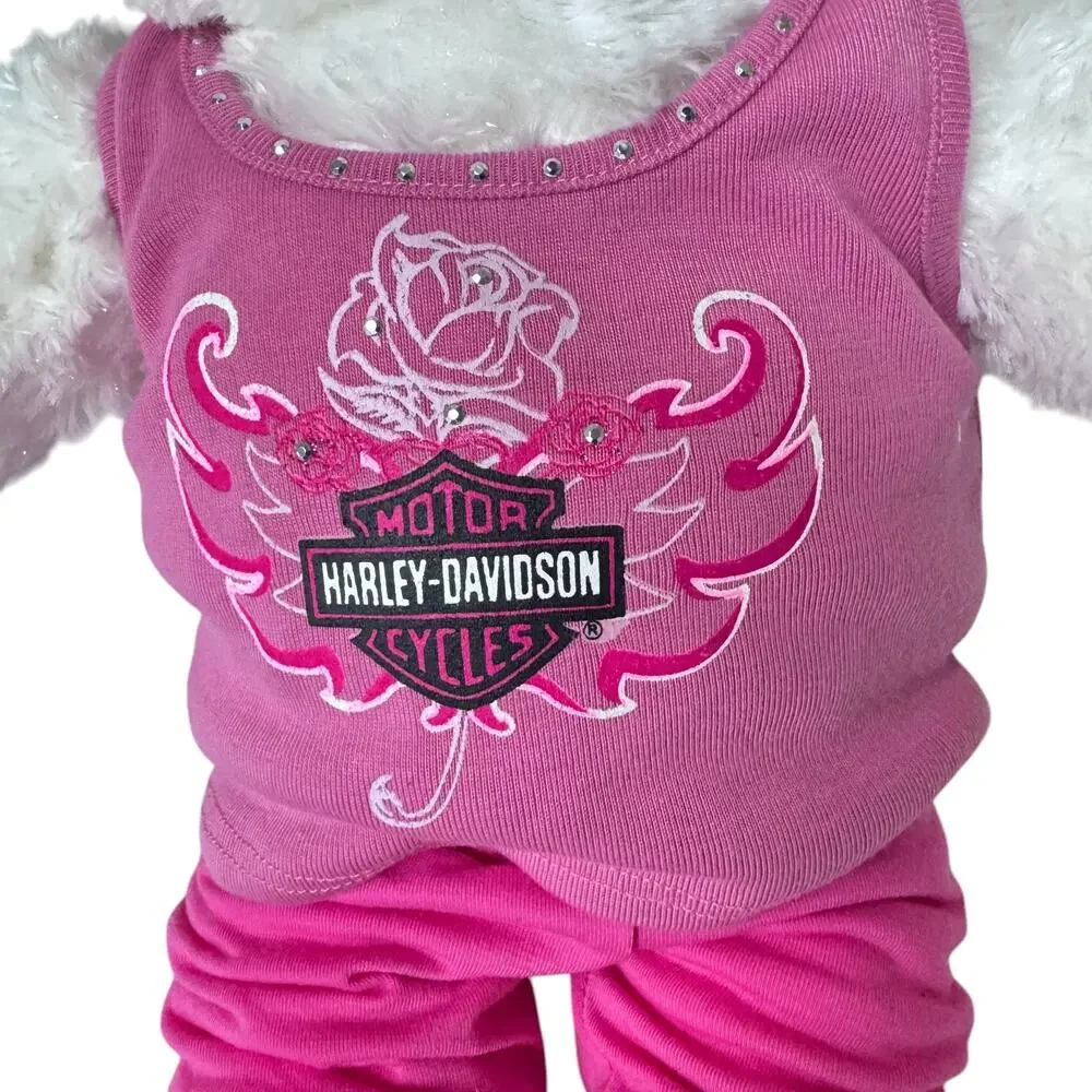 2011 Build-A-Bear‎ Marie Aristocats White Cat Harley Davidson Outfit Boots Plush
